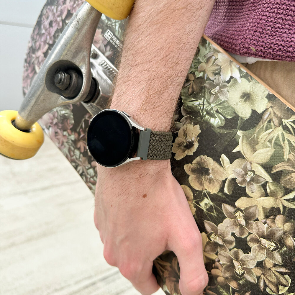 Strap-it® Strap-it Samsung Galaxy Watch Active verstellbares gewebtes Nylonarmband (Grün) Strap-it® Strap-it Samsung Galaxy Watch Active verstellbares gewebtes Nylonarmband (Grün)