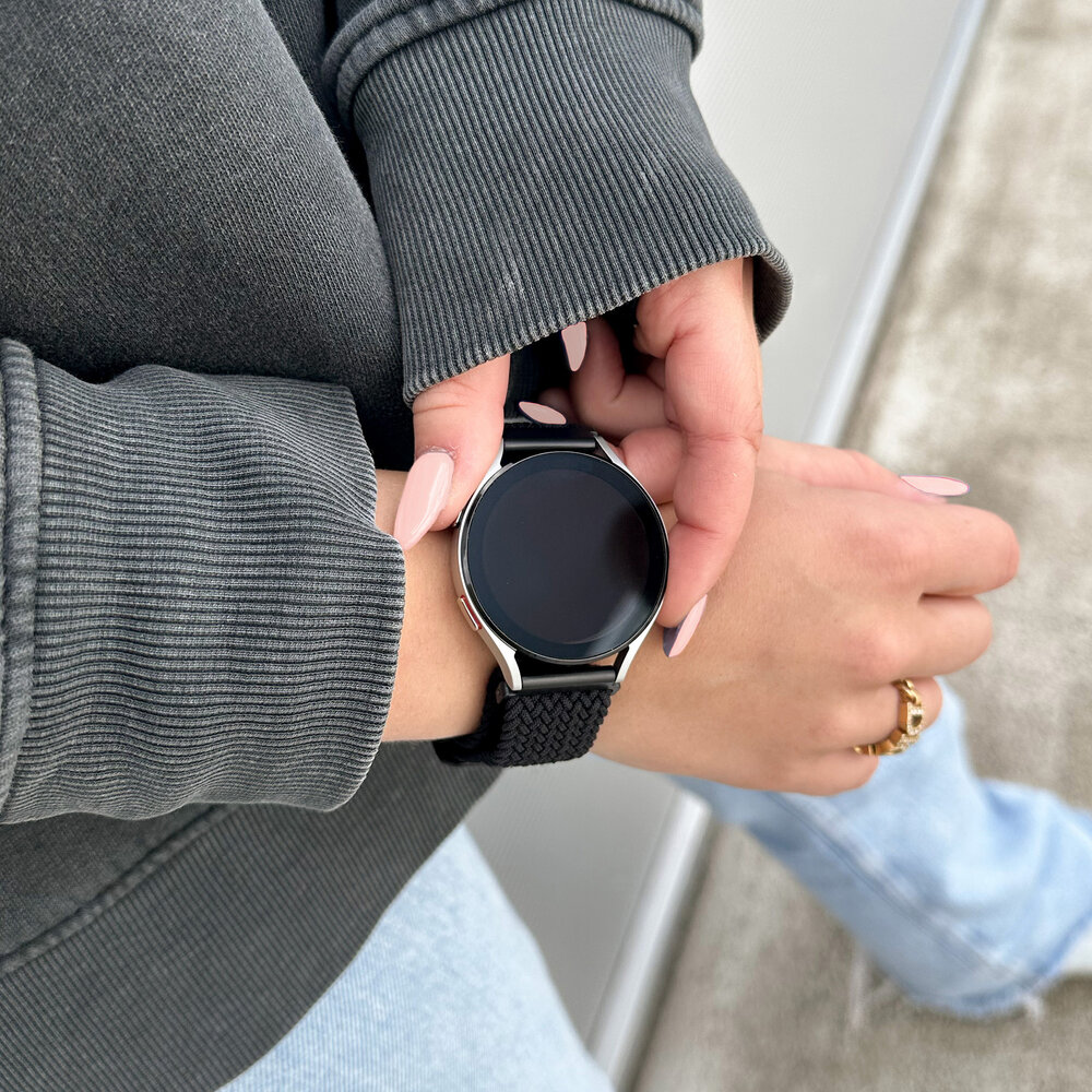 Strap-it® Strap-it Samsung Galaxy Watch 5 44mm verstellbares gewebtes Nylonarmband (Schwarz) Strap-it® Strap-it Samsung Galaxy Watch 5 44mm verstellbares gewebtes Nylonarmband (Schwarz)