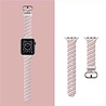 Strap-it® Strap-it Apple Watch 8 Twisted Silikonarmband (Weiß/Rosa) Strap-it® Strap-it Apple Watch 8 Twisted Silikonarmband (Weiß/Rosa)