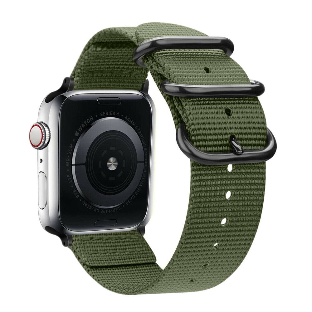 Strap-it® Strap-it Apple Watch 8 Nylonschnallenarmband (Grün) Strap-it® Strap-it Apple Watch 8 Nylonschnallenarmband (Grün)