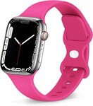 Strap-it® Strap-it Apple Watch 8 Armband Silikon (Pink)