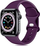 Strap-it® Strap-it Apple Watch 8 Armband Silikon (Dunkellila)