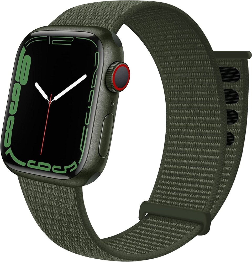 Strap-it® Strap-it Apple Watch 8 Armband Nylon (Armeegrün) Strap-it® Strap-it Apple Watch 8 Armband Nylon (Armeegrün)