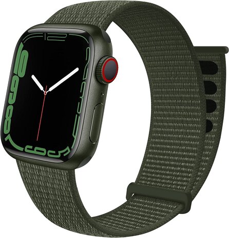 Strap-it® Strap-it Apple Watch 8 Armband Nylon (Armeegrün) Strap-it® Strap-it Apple Watch 8 Armband Nylon (Armeegrün)