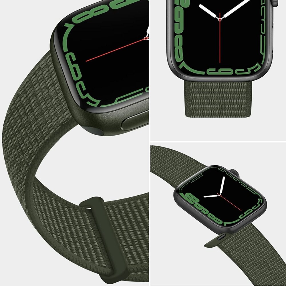 Strap-it® Strap-it Apple Watch 8 Armband Nylon (Armeegrün) Strap-it® Strap-it Apple Watch 8 Armband Nylon (Armeegrün)