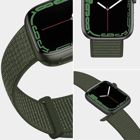 Strap-it® Strap-it Apple Watch 8 Armband Nylon (Armeegrün) Strap-it® Strap-it Apple Watch 8 Armband Nylon (Armeegrün)