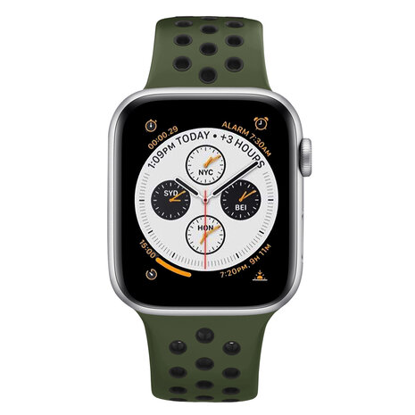 Strap-it® Strap-it Apple Watch 8 Sportarmband (OlivGrün/Schwarz) Strap-it® Strap-it Apple Watch 8 Sportarmband (OlivGrün/Schwarz)