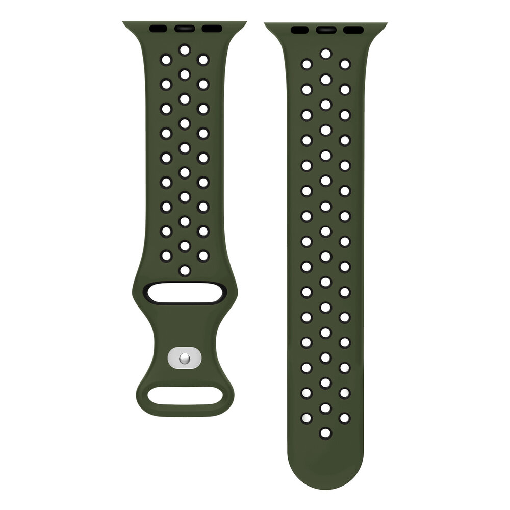 Strap-it® Strap-it Apple Watch 8 Sportarmband (OlivGrün/Schwarz) Strap-it® Strap-it Apple Watch 8 Sportarmband (OlivGrün/Schwarz)