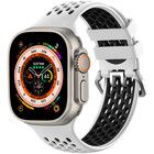 Strap-it® Strap-it Apple Watch 8 Sport Schnallenarmband (Weiß/Schwarz)