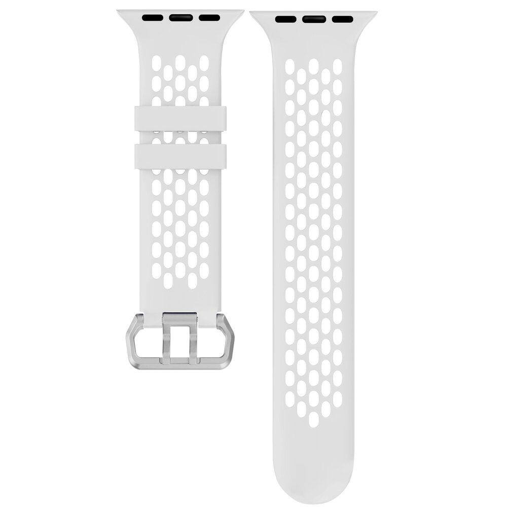 Strap-it® Strap-it Apple Watch 8 Sport Schnallenarmband (Weiß/Schwarz) Strap-it® Strap-it Apple Watch 8 Sport Schnallenarmband (Weiß/Schwarz)