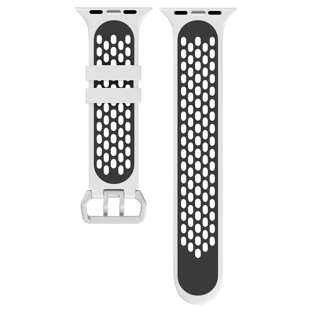 Strap-it® Strap-it Apple Watch 8 Sport Schnallenarmband (Weiß/Schwarz) Strap-it® Strap-it Apple Watch 8 Sport Schnallenarmband (Weiß/Schwarz)