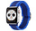 Strap-it Apple Watch 8 verstellbares gewebtes Nylonarmband (Blau)