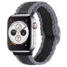 Strap-it® Strap-it Apple Watch 8 verstellbares gewebtes Nylonarmband (Schwarz/Grau)