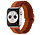 Strap-it Apple Watch 8 verstellbares gewebtes Nylonarmband (Braun Mix)