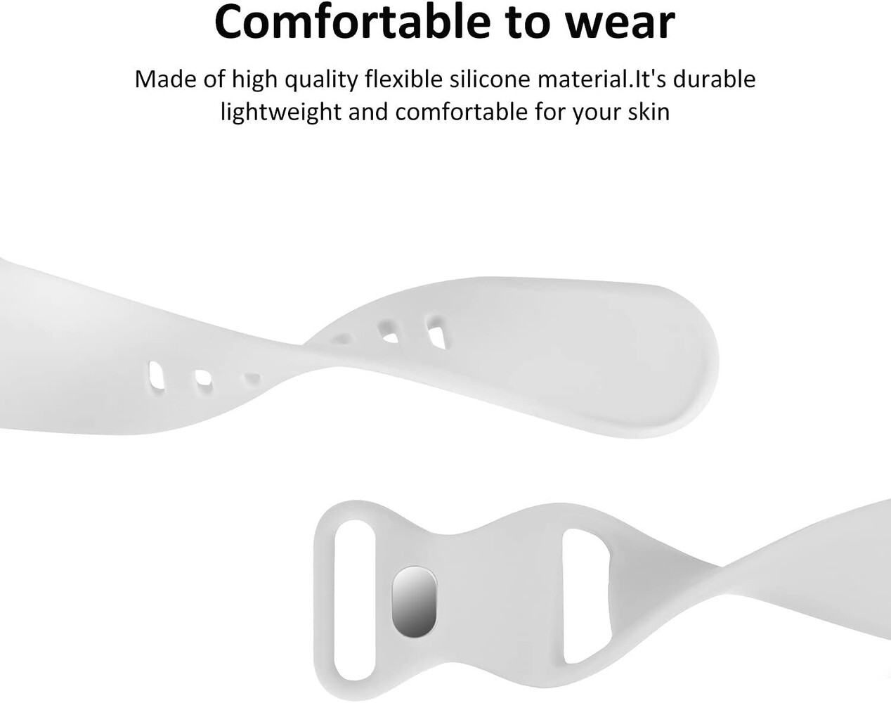 Strap-it® Strap-it Apple Watch 8 Armband Silikon (Weiß) Strap-it® Strap-it Apple Watch 8 Armband Silikon (Weiß)