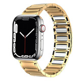 Strap-it® Apple Watch 8 Luxus Magnetisches Stahlarmband (Roségold)