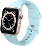 Strap-it® Strap-it Apple Watch 8 Armband Silikon (Aqua)