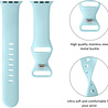 Strap-it® Strap-it Apple Watch 8 Armband Silikon (Aqua) Strap-it® Strap-it Apple Watch 8 Armband Silikon (Aqua)