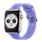 Strap-it® Strap-it Apple Watch 8 Silikonarmband mit Muster (Lila)