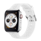Strap-it® Strap-it Apple Watch 8 Silikonarmband mit Muster (Weiß)