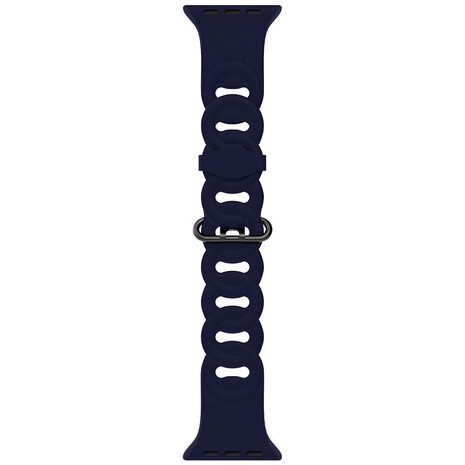 Strap-it® Strap-it Apple Watch 8 Silikon Kettenarmband (Dunkelblau)