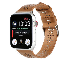 Strap-it® Apple Watch 8 Lederarmband mit Muster (Braun) Strap-it® Apple Watch 8 Lederarmband mit Muster (Braun)