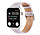 Strap-it Apple Watch 8 Lederarmband mit Muster (Lila)