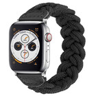 Strap-it® Strap-it Apple Watch 8 gedrehtes Nylonarmband (Schwarz)