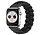 Strap-it Apple Watch 8 gedrehtes Nylonarmband (Schwarz)