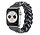 Strap-it Apple Watch 8 gedrehtes Nylonarmband (Schwarz/Weiß)