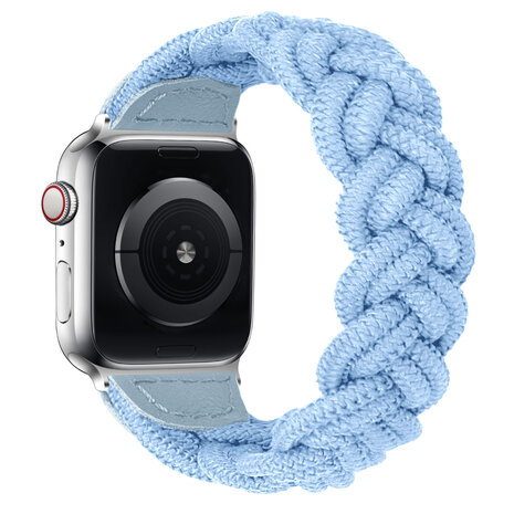 Strap-it® Strap-it Apple Watch 8 gedrehtes Nylonarmband (Hellblau)