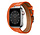 Strap-it Apple Watch 8 Double Tour Lederarmband (Orange)