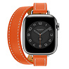 Strap-it® Strap-it Apple Watch 8 Double Tour Lederarmband (Orange) Strap-it® Strap-it Apple Watch 8 Double Tour Lederarmband (Orange)