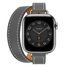 Strap-it® Strap-it Apple Watch 8 Double Tour Lederarmband (Grau) Strap-it® Strap-it Apple Watch 8 Double Tour Lederarmband (Grau)