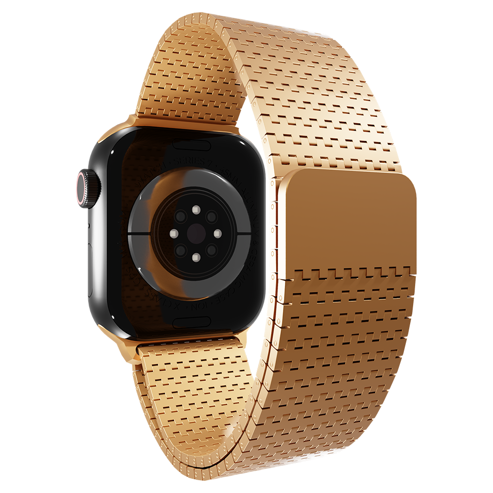 Strap-it® Strap-it Apple Watch 8 Metall Mesh Armband (Roségold)