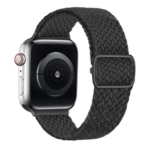Strap-it® Strap-it Apple Watch 8 Geflochten Nylon Armband (Schwarz)