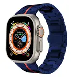 Strap-it® Apple Watch 8 Stahl Ironband (Blau/Rot)