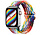 Strap-it Apple Watch 8 Geflochten Nylon Armband (Regenbogen)