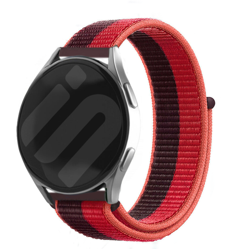 Strap-it® Strap-it Samsung Galaxy Watch 6 - 44mm Nylon Armband (Kirsche)