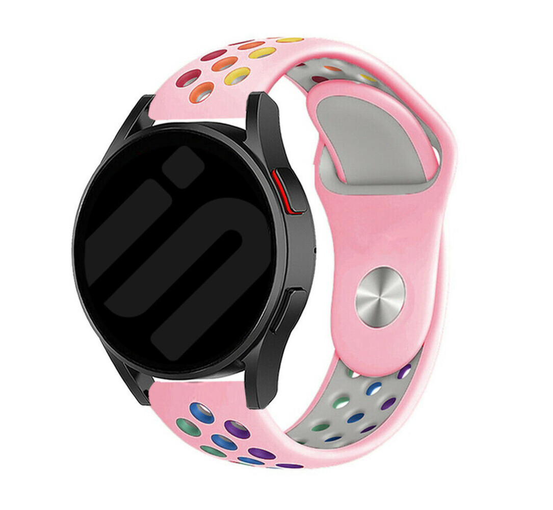 Strap-it® Strap-it Samsung Galaxy Watch 6 Classic 47mm Sport Armband (Rosa/Bunt)