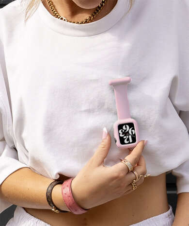 Strap-it® Strap-it Apple Watch 8 Krankenschwester Armband mit Hülle (Rosa) Strap-it® Strap-it Apple Watch 8 Krankenschwester Armband mit Hülle (Rosa)