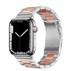 Strap-it® Strap-It Apple Watch Ultra Stahlarmband (Silber/Roségold)