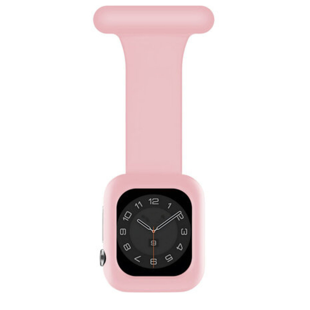 Strap-it® Strap-it Apple Watch Krankenschwester Armband mit Hülle (Rosa)