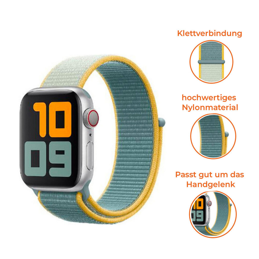 Strap-it® Strap-it Apple Watch Nylon Loop Armband (Sunshine) Strap-it® Strap-it Apple Watch Nylon Loop Armband (Sunshine)