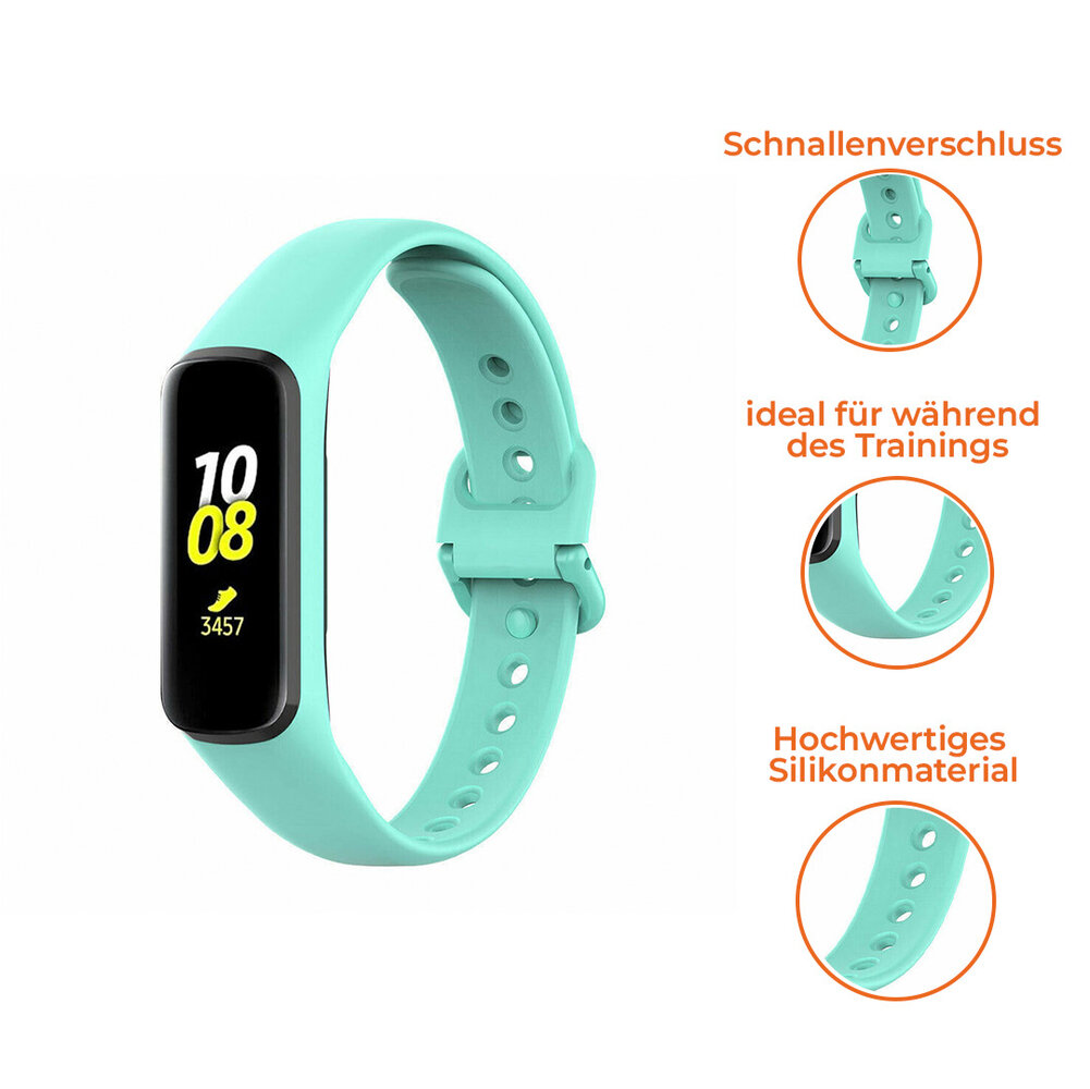 Strap-it® Strap-it Samsung Galaxy Fit 2 Silikonarmband (Aqua) Strap-it® Strap-it Samsung Galaxy Fit 2 Silikonarmband (Aqua)
