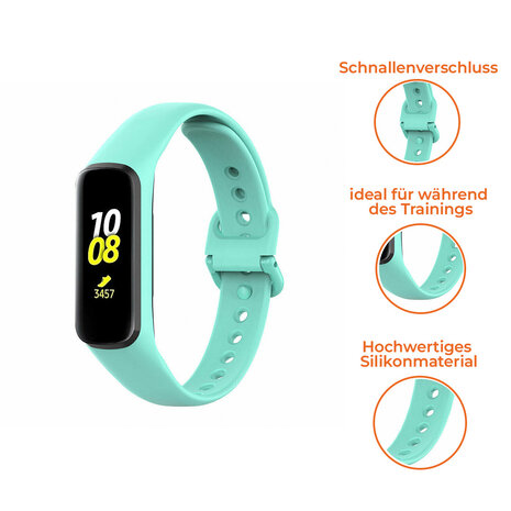 Strap-it® Strap-it Samsung Galaxy Fit 2 Silikonarmband (Aqua) Strap-it® Strap-it Samsung Galaxy Fit 2 Silikonarmband (Aqua)