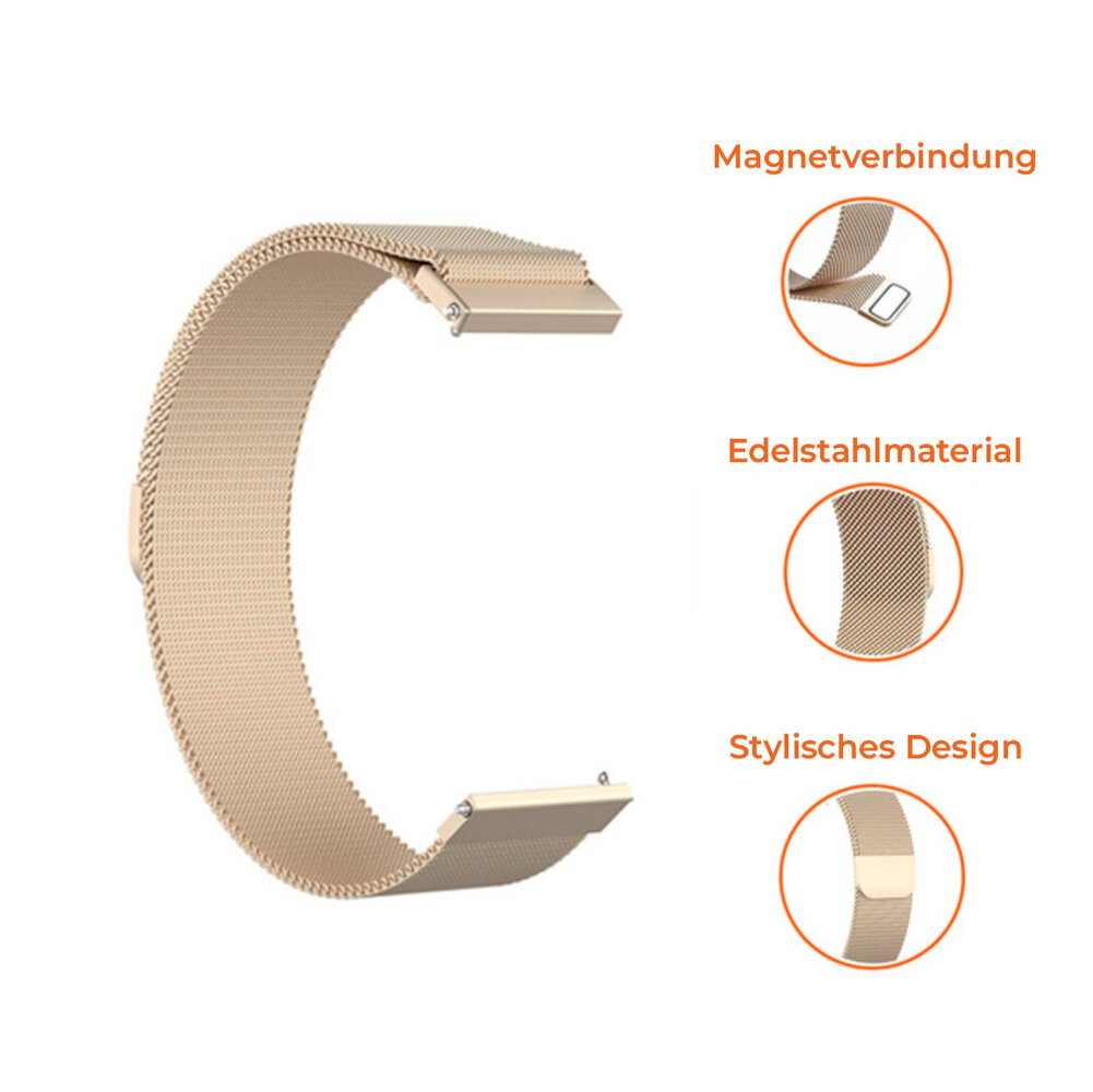 Strap-it® Strap-it Samsung Galaxy Watch 4 - 40mm Milanese Strap (Champagner) Strap-it® Strap-it Samsung Galaxy Watch 4 - 40mm Milanese Strap (Champagner)