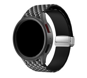Strap-it® Samsung Galaxy Watch 4 44mm D-Buckle Armband Carbon Fibre Strap-it® Samsung Galaxy Watch 4 44mm D-Buckle Armband Carbon Fibre