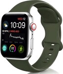 Strap-it® Strap-it Apple Watch Armband Silikon (Armeegrün)