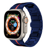 Strap-it® Apple Watch Stahl Ironband (Blau/Rot) Strap-it® Apple Watch Stahl Ironband (Blau/Rot)